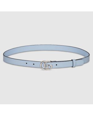Gucci Schmaler Gg Marmont Gürtel, Grösse 100 - Blau