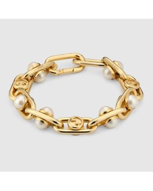 Gucci Bracelet With Mobile Pearls - Metallic