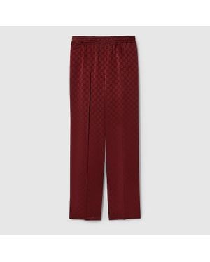 Gucci Pantalón De Jacquard Con Gg, Talla - Rojo
