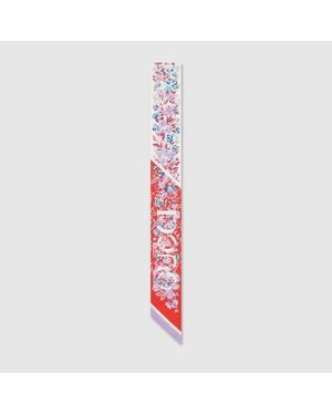 Gucci Band Aus Seidentwill Mit Print - Rot