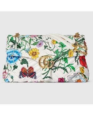 Gucci Gg Marmont Medium Shoulder Bag - Blue