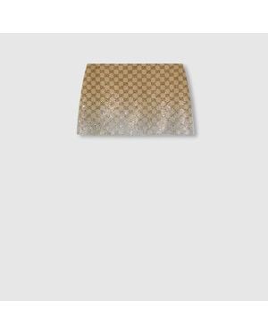 Gucci Embroidered Gg Canvas Mini Skirt, Ready-To-Wear - White