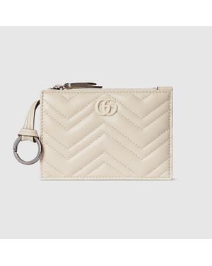 Gucci Gg Marmont Schlüsseltäschchen Mit Reißverschluss - Natur