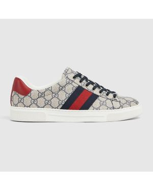 Gucci Ace Herrensneaker Mit Web, Grösse - Grau