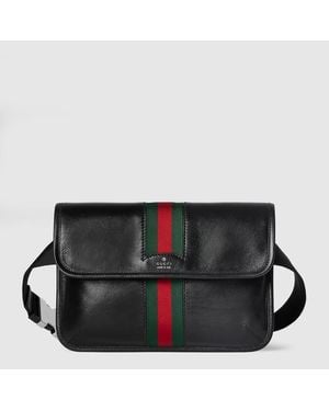 Gucci Riñonera Web Trademark Pequeña, Talla 80 - Negro