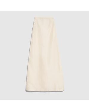 Gucci Falda Larga De Falla De Seda Fina, Talla - Neutro