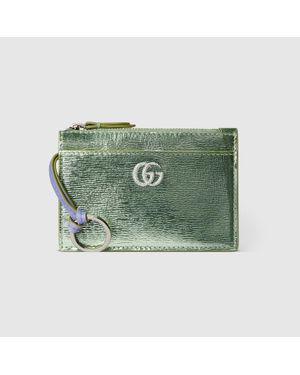 Gucci Portallaves Gg Marmont Con Cremallera - Verde
