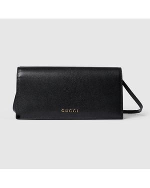 Gucci Mini Bag With Lettering - Black