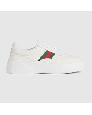Gucci Chunky Leather Trainer - White