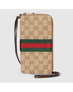 Gucci Gg Case For Iphone With Strap - Natural