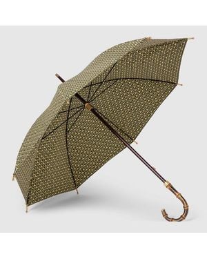 Gucci Paraguas De Nylon Con Estampado Horsebit - Verde