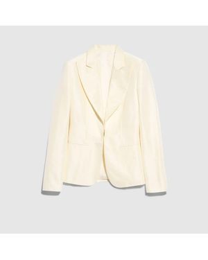 Gucci Fine Silk Faille Jacket - Natural