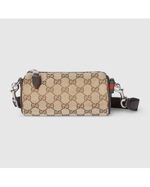 Gucci Mini-Zylindertasche Aus Gg Canvas - Natur