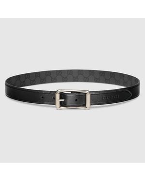 Gucci Ceinture Réversible Avec Boucle Rouleau, Taille 100 - Schwarz