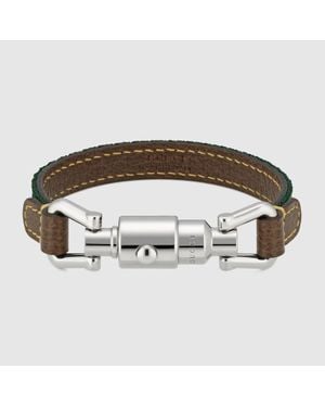 Gucci Piston Closure Bracelet - Brown