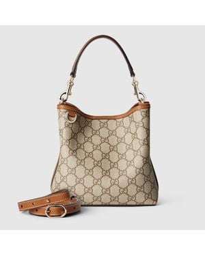 Gucci Sac Seau Gg Emblem Petit Format - Braun