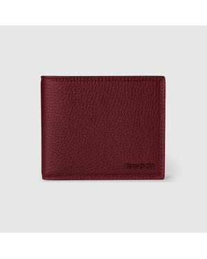 Gucci Portafoglio Bi-Fold Con Interno Avorio - Rosso
