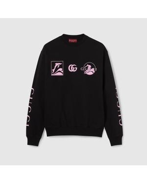 Gucci Printed Cotton Sweatshirt - Black