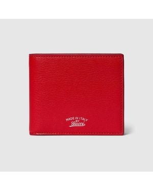 Gucci Lira Bi-Fold Wallet - Red
