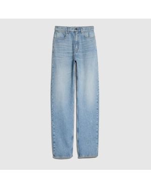 Gucci Bleached Stone Washed Denim Trousers, Size 34, Ready-To-Wear - Blue