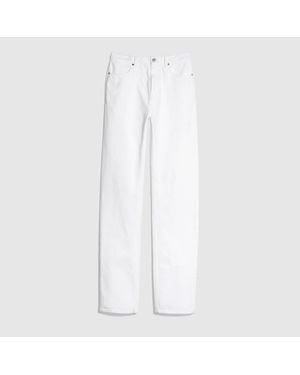Gucci Washed Cotton Denim Trousers, Size 36, Ready-To-Wear - White