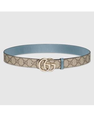 Gucci Wendbarer Gg Marmont Gürtel, Größe 100 - Blau