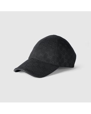 Gucci Gg Cotton Canvas Baseball Hat, Size M, Fabric - Black