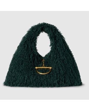 Gucci Softbit Maxi Top Handle Bag, Fabric - Green