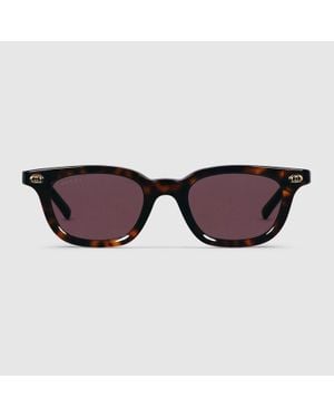 Gucci Sonnenbrille Mit Ovalem Rahmen - Braun