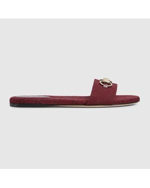 Gucci Horsebit Slides - Brown