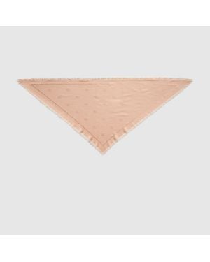 Gucci Double G Silk Wool Shawl, Wool - Natural