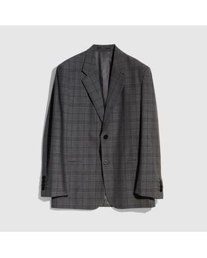 Gucci Checked Fine Wool Jacket - Grey