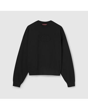 Gucci Brushed Cotton Jersey Sweatshirt, Ready-To-Wear - Black
