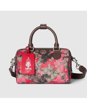 Gucci Gg Small Duffle Bag, Gg Canvas - Pink
