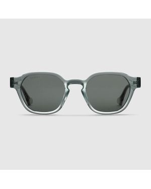 Gucci Oval Frame Sunglasses - Grey