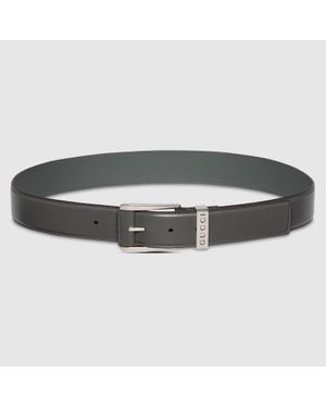 Gucci Gürtel Mit Eckiger Schnalle, Größe 100 - Schwarz