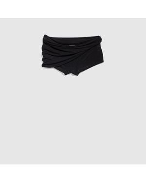 Gucci Crêpe Jersey Draped Shorts, Ready-To-Wear - Black
