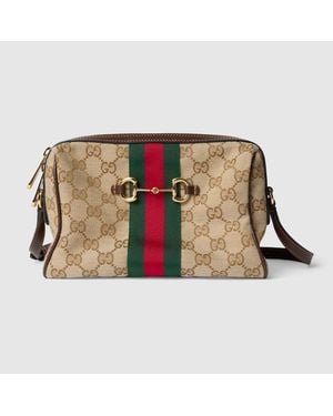 Gucci Horsebit Web Small Camera Bag, Gg Canvas - Natural