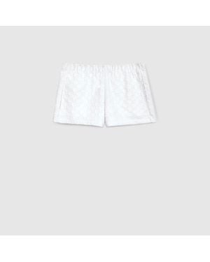 Gucci Gg Jersey Jacquard Shorts - White