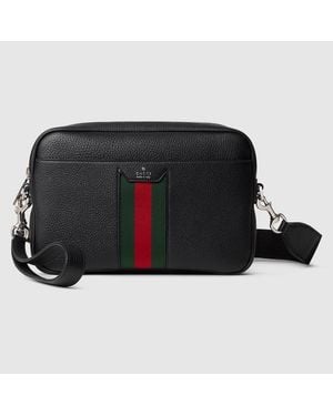 Gucci Web Trademark Small Crossbody Bag - Black
