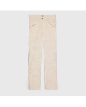 Gucci Gg Cotton Canvas Trouser - Natural