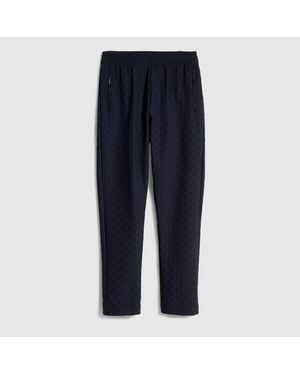 Gucci Gg Jersey Jacquard Sportswear Trousers - Blue