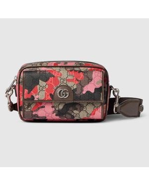 Gucci Gg Mini Bag, Gg Canvas - Red