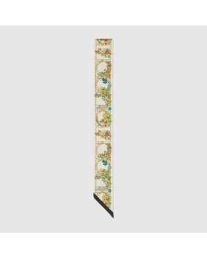 Gucci Band Aus Seide Mit Print - Mettallic