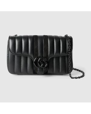 Gucci Jetset Gg Marmont Small Shoulder Bag - Black