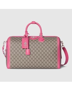 Gucci Gg Medium Duffle Bag, Gg Canvas - Pink