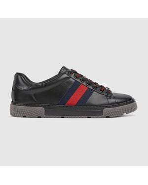 Gucci Sneaker Ace Uomo Con Dettaglio Web, Taglia - Nero
