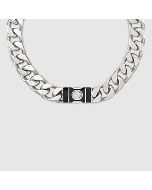 Gucci Collier Chaîne Interlocking - Métallisé