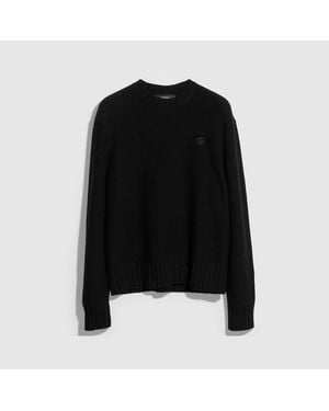 Gucci Pull En Maille De Cachemire Et Laine Avec Broderie, Taille - Schwarz