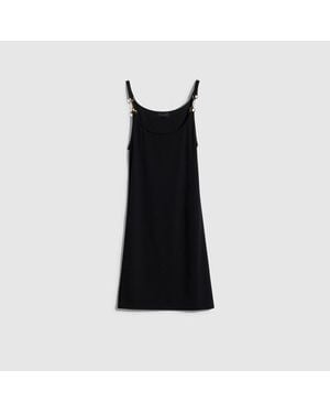 Gucci Viscose Crêpe Jersey Dress With Horsebit - Black